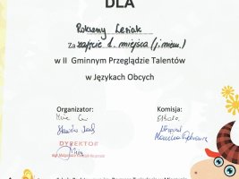 Dyplomy - rok szkolny 2015/2016